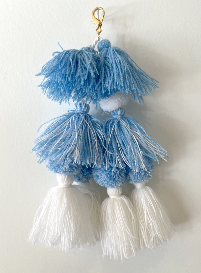Tassel Light Blue / White