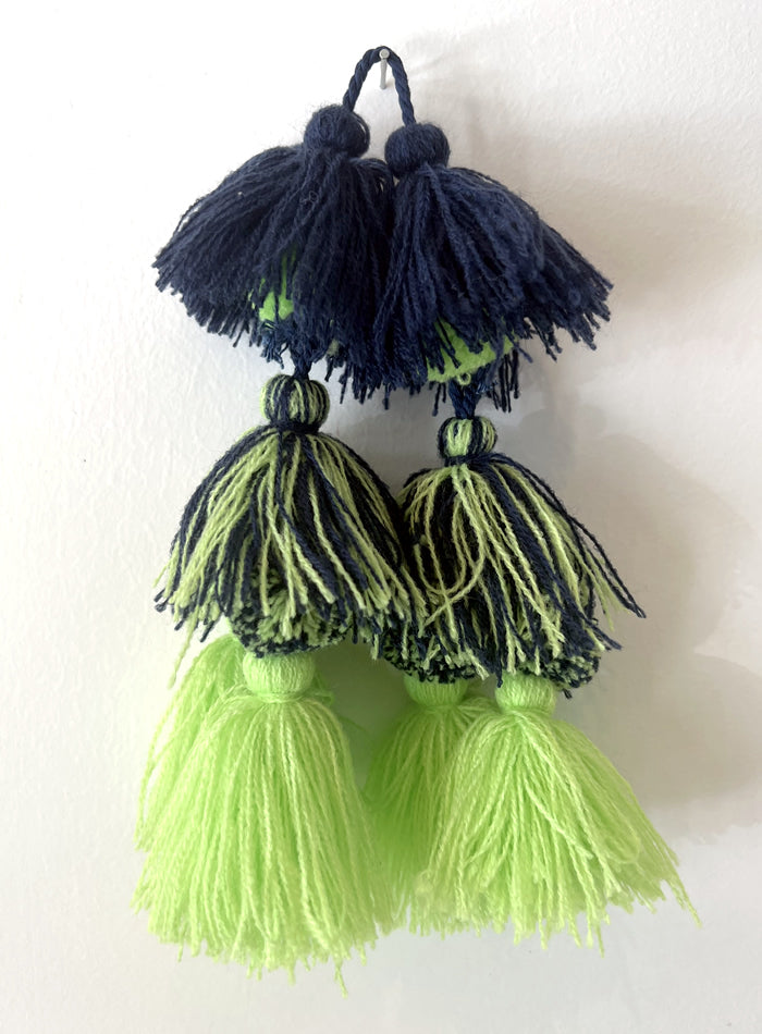 Tassel Navy / Fluorescent Green