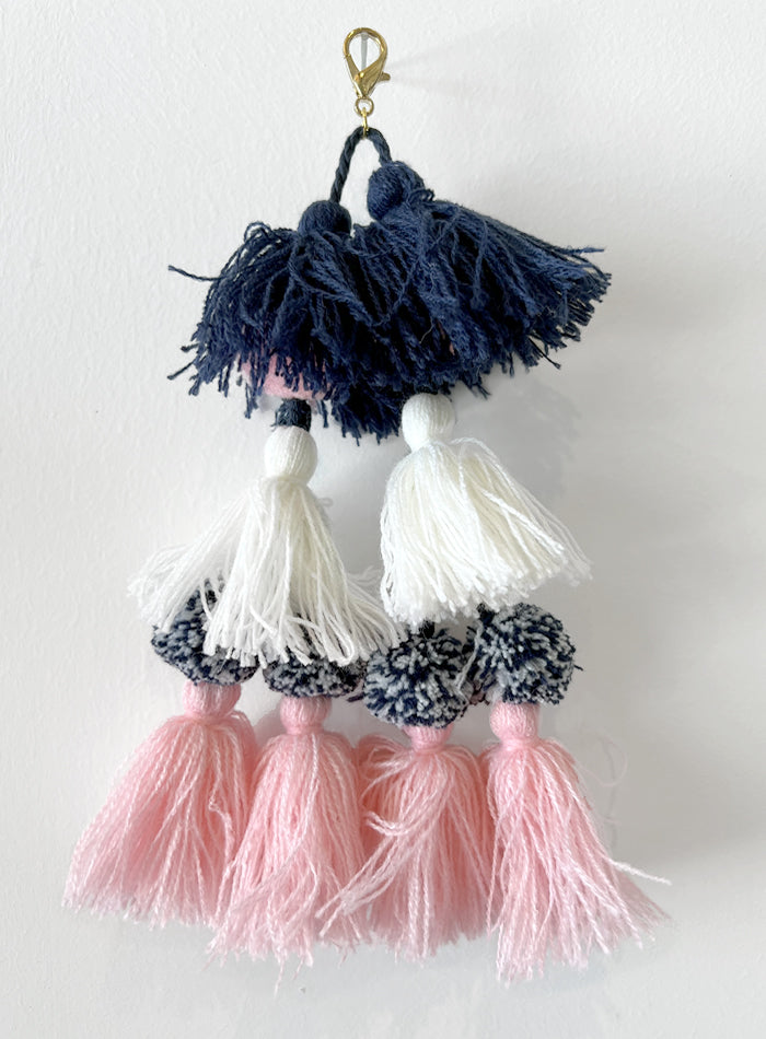 Tassel Navy / Off White / Pink