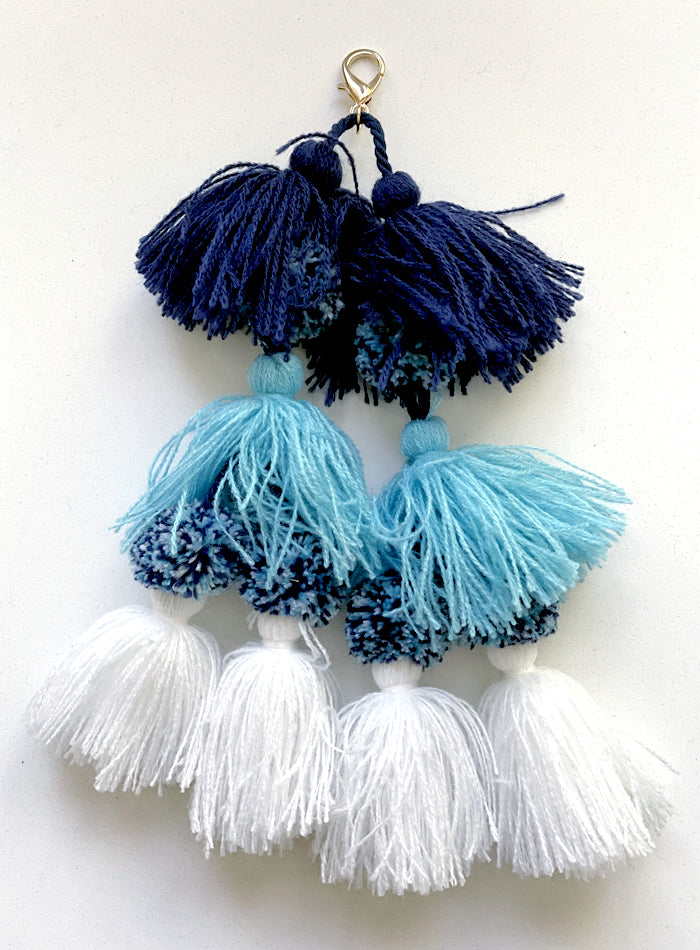 Tassel Kraken - Navy / Light Blue / White