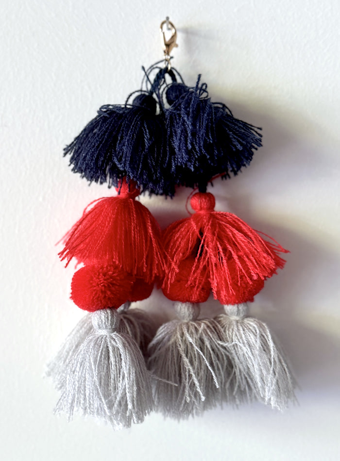 Tassel Navy / Red / Gray