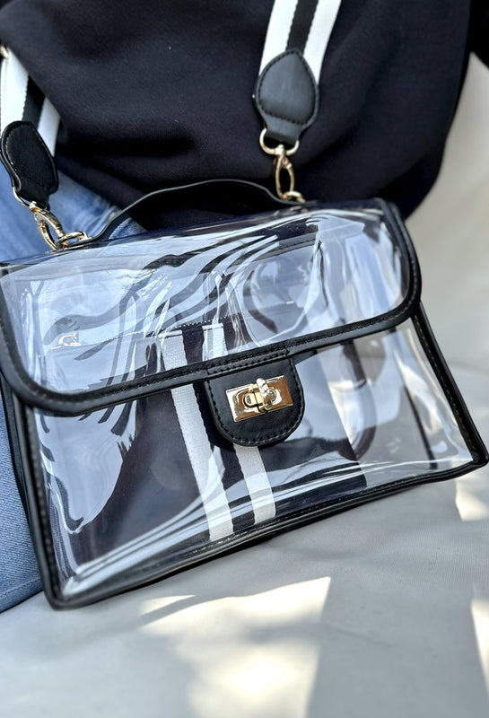 fashionable stadium compliant see-through purse