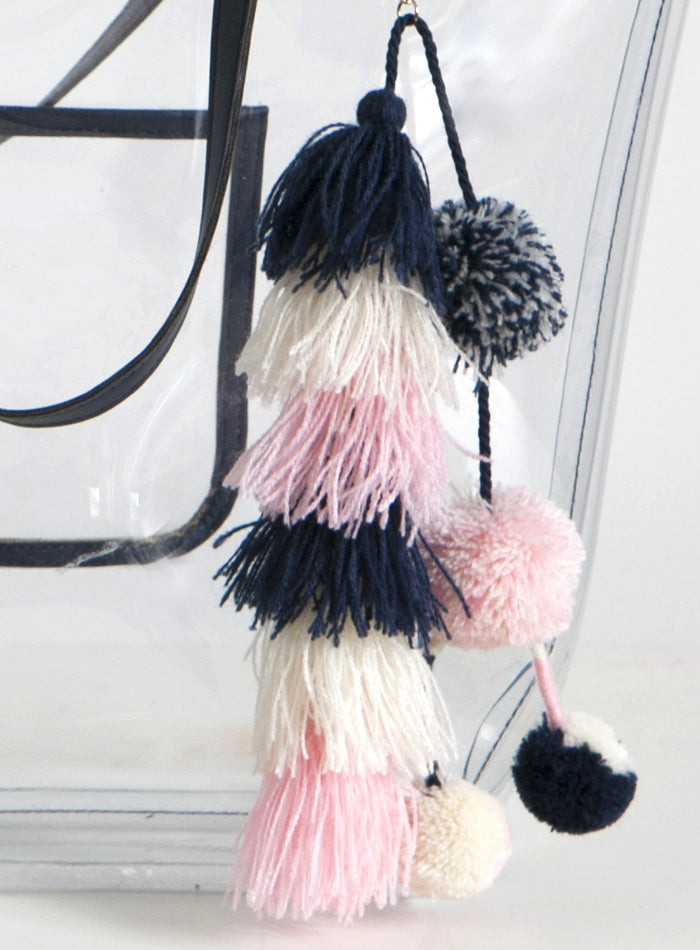 Tassel Resort Navy / Off White / Pink